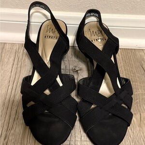 Impo Editha Black Crisscross Heels